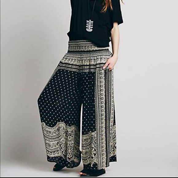 Free People Pants - Free People Sarah Smocked Wide Leg pants